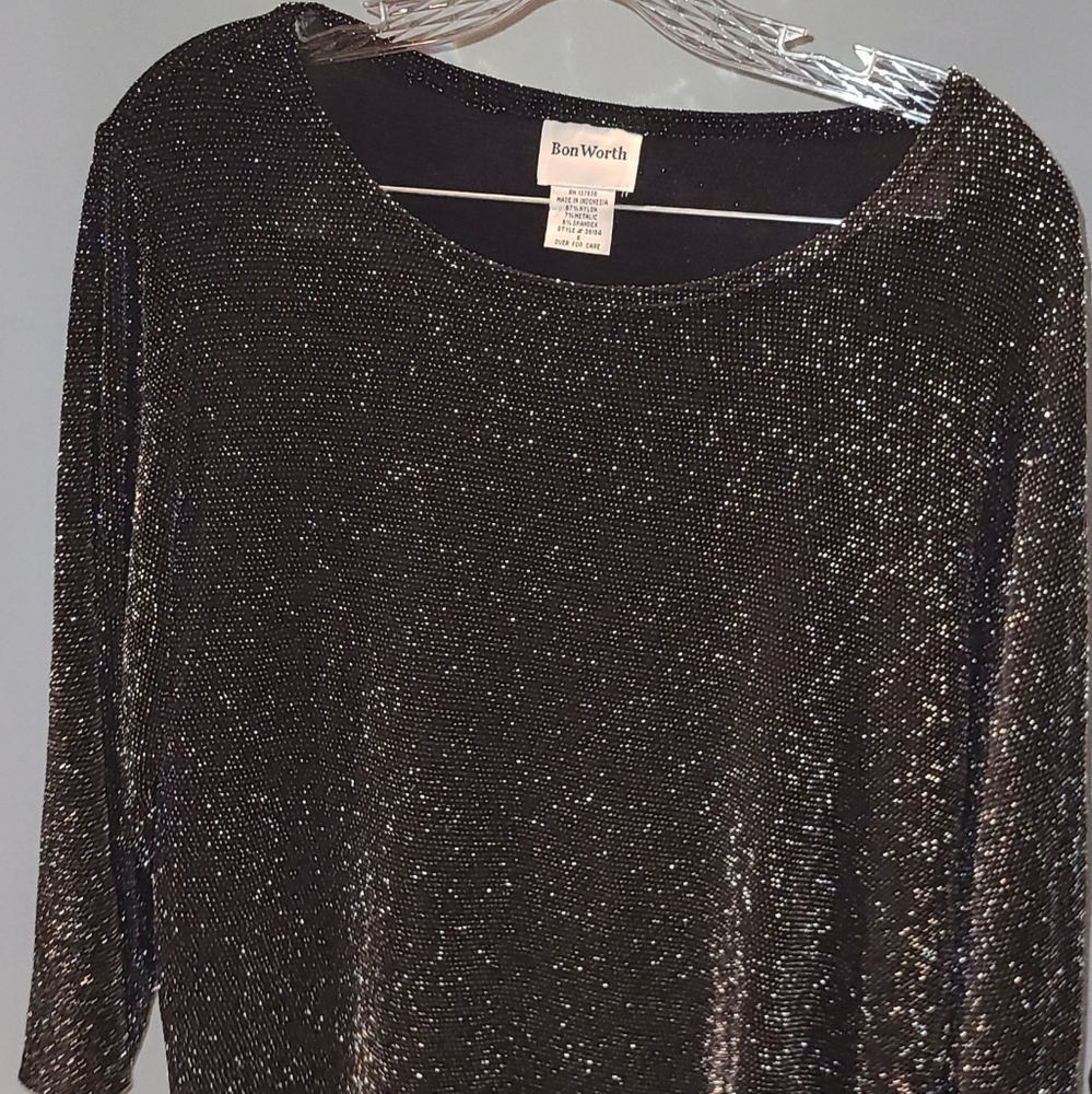 black sparkle blouse